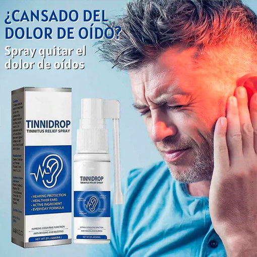 TINNIDROP SPRAY AUDITIVO 60ML – CONFORT PARA ZUMBIDOS Y CUIDADO DIARIO 👂💙 ¡OFERTA ESPECIAL!