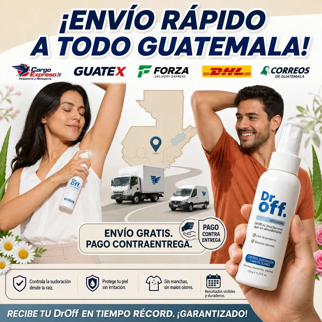 DR OFF ANTISUDORAL™ 24H | Protección Total Cuerpo 🛡️ | ENVÍO GRATIS GUATEMALA