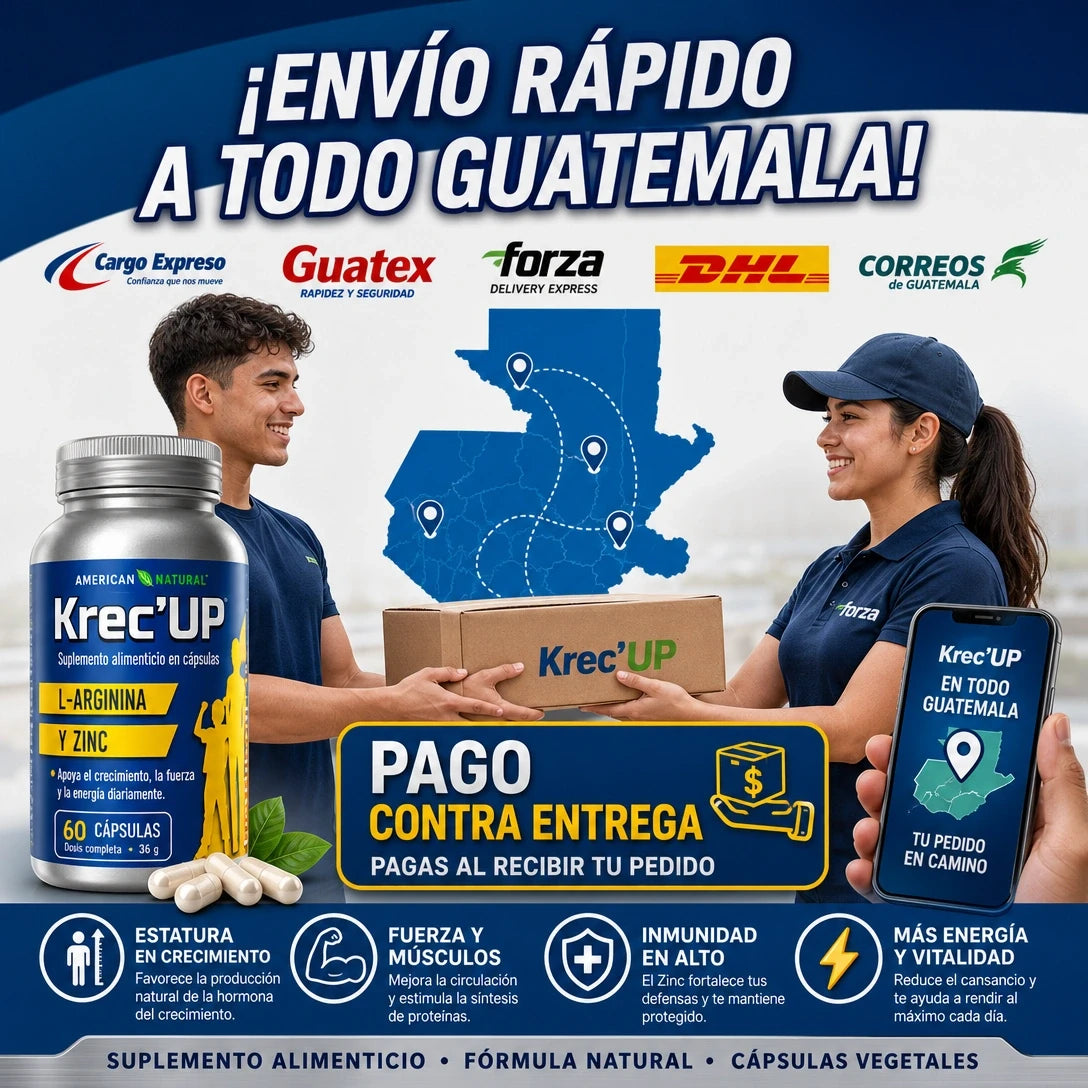 KREC KREC UP 60 CÁPSULAS 🌱💪 APOYO NATURAL PARA CRECIMIENTO, MÚSCULOS Y RENDIMIENTO ⚡🔥