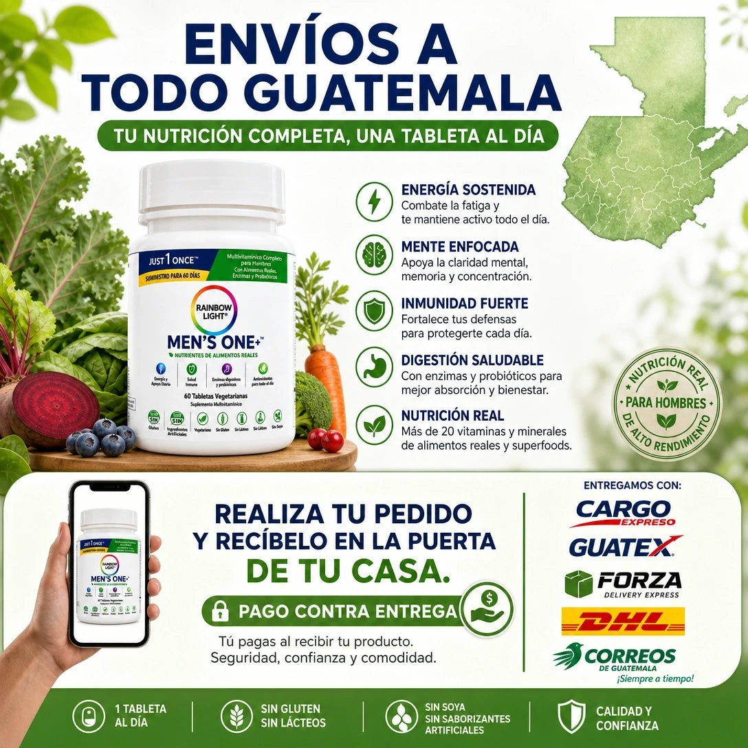 MEN’S ONE+ MULTIVITAMÍNICO COMPLETO PARA HOMBRES 💪🌿 ¡NUTRICIÓN DIARIA EN 1 TABLETA! ⚡