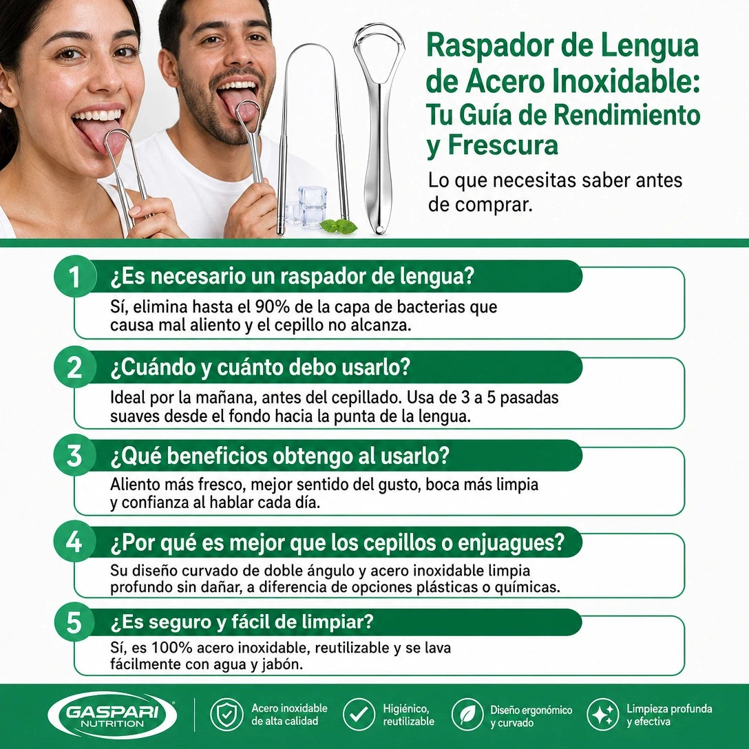 🦷 KIT LIMPIADOR LENGUA PRO™ | Respira Fresco, Sonríe Seguro | ENVÍO GRATIS A GUATEMALA