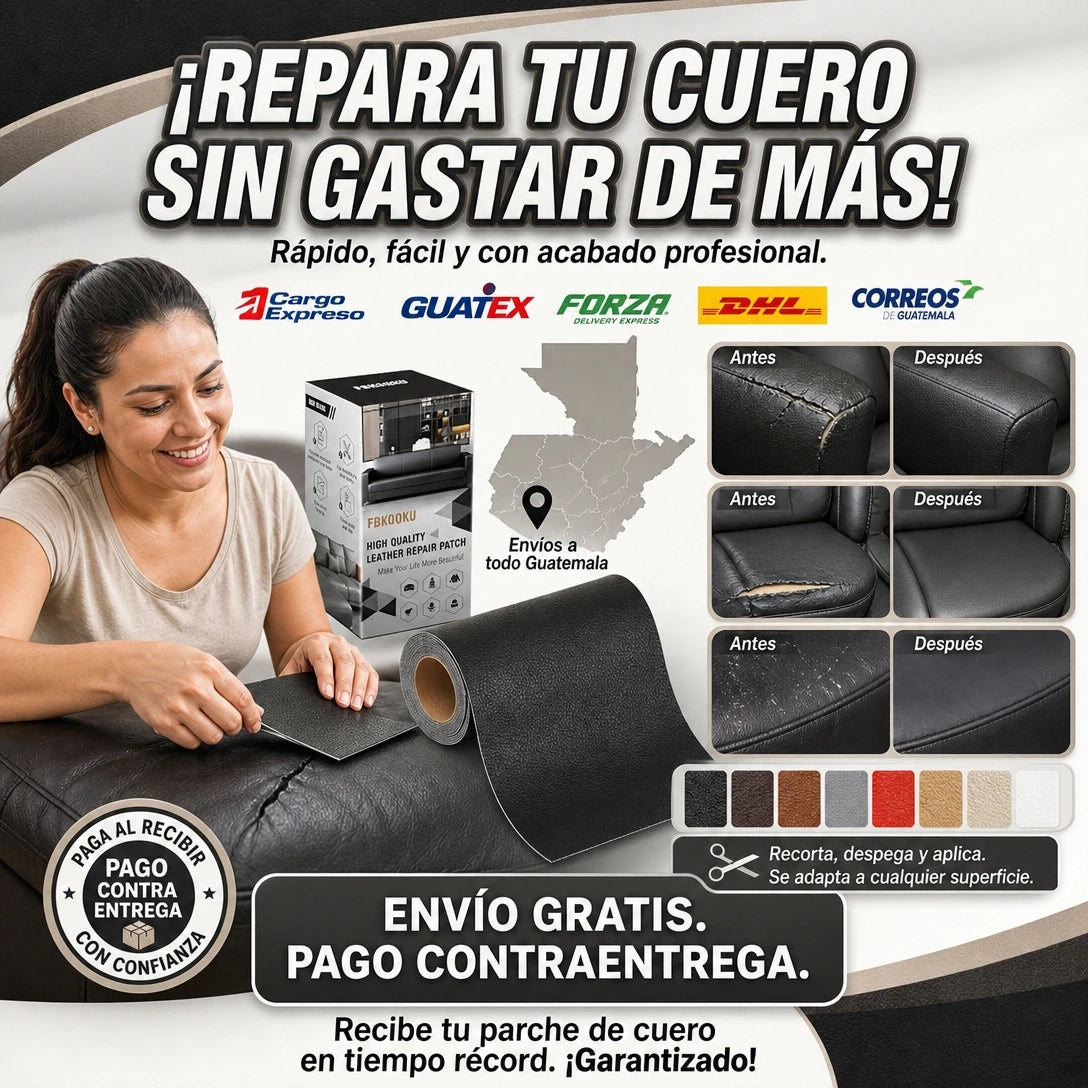 PARCHE DE CUERO REPARADOR™ 🛡️ | RESTAURA TUS PRENDAS EN SEGUNDOS