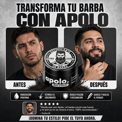 CREMA ESTIMULANTE PARA BARBA APOLO ULTRA POTENTE 80ML 🧔🔥 | ¡BARBA MÁS DENSA Y CUIDADA!