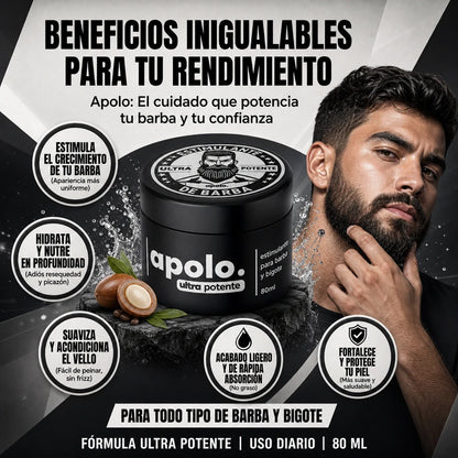 CREMA ESTIMULANTE PARA BARBA APOLO ULTRA POTENTE 80ML 🧔🔥 | ¡BARBA MÁS DENSA Y CUIDADA!