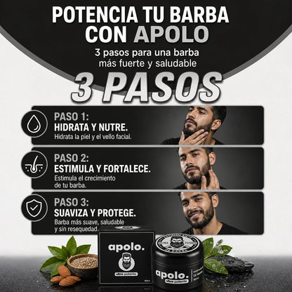 CREMA ESTIMULANTE PARA BARBA APOLO ULTRA POTENTE 80ML 🧔🔥 | ¡BARBA MÁS DENSA Y CUIDADA!