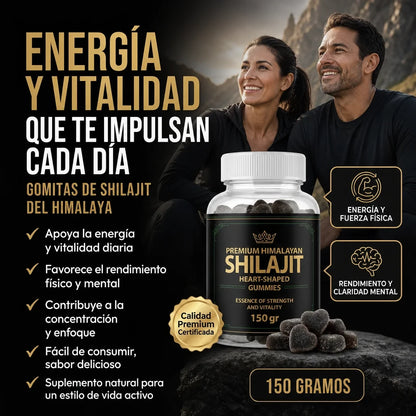 SHILAJIT GOMITAS PREMIUM 1000 MG — ENERGÍA Y BIENESTAR DEL HIMALAYA | PACKS EN OFERTA ⚡⛰️