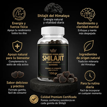 SHILAJIT GOMITAS PREMIUM 1000 MG — ENERGÍA Y BIENESTAR DEL HIMALAYA | PACKS EN OFERTA ⚡⛰️