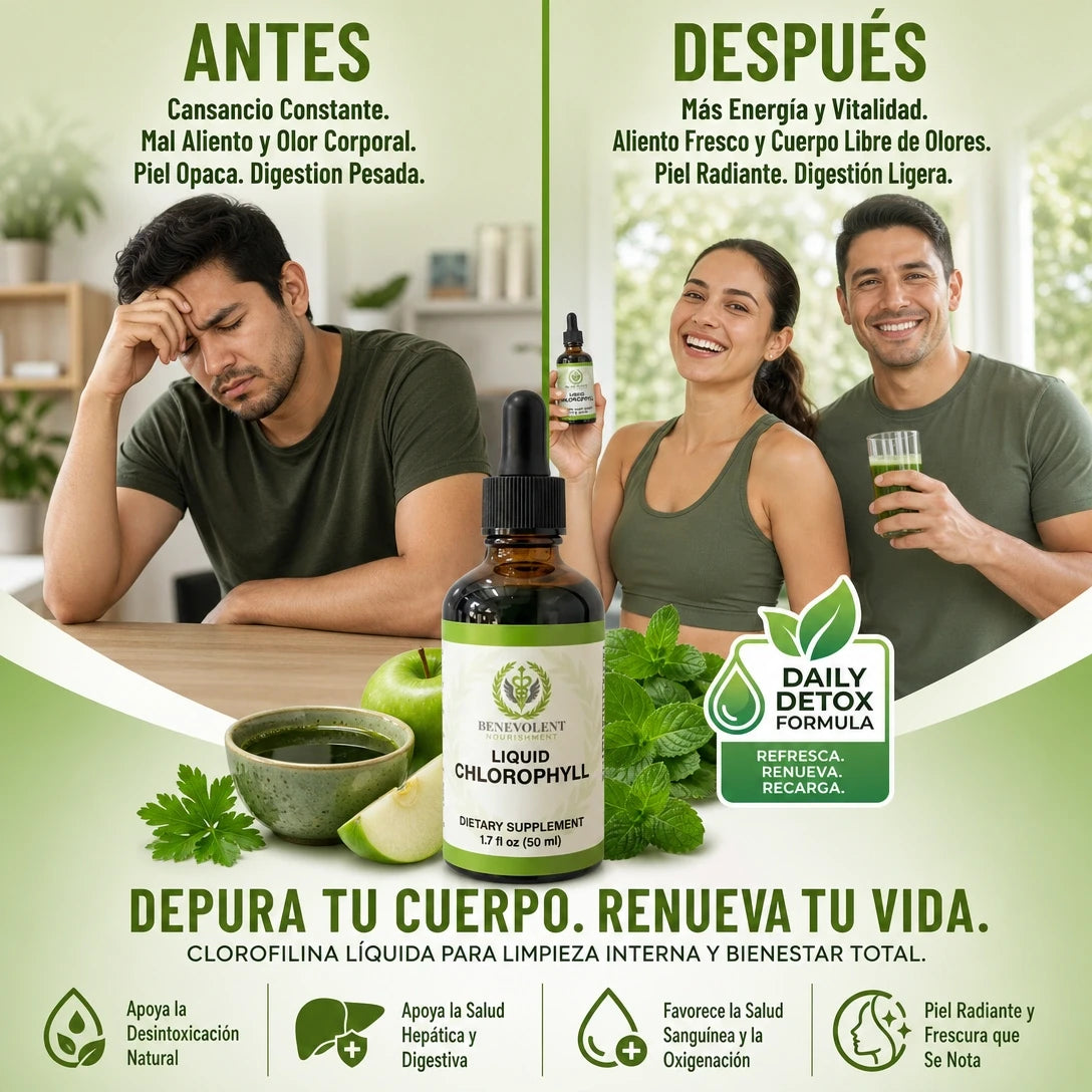 💚 CLOROFILA DETOX Líquida | Frescura Natural para tu Rutina Diaria 🌿✨ ENVÍO GRATIS