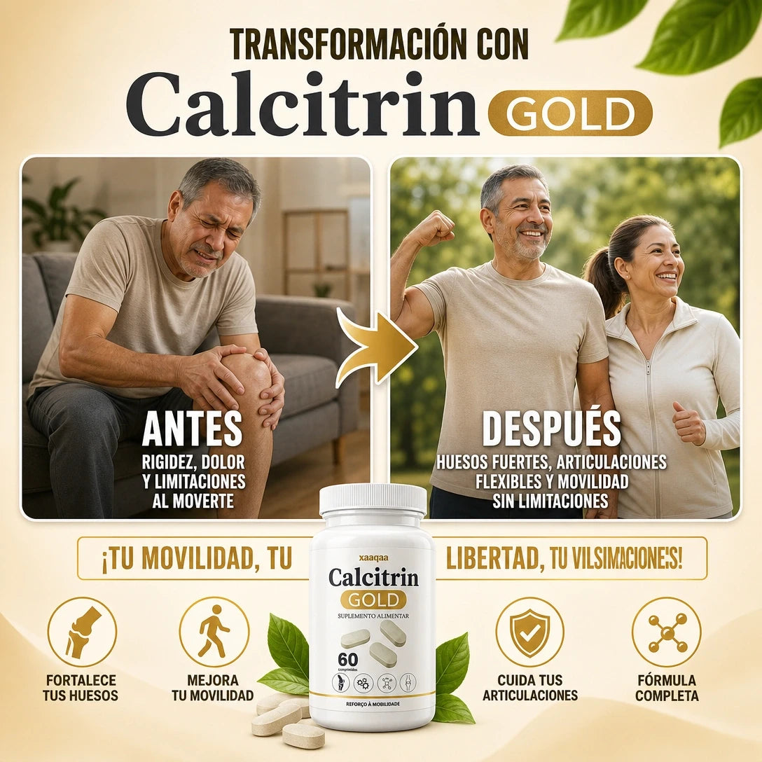 CALCITRIN GOLD 6 EN 1 🦴✨ — MOVILIDAD, HUESOS Y ARTICULACIONES EN UNA SOLA FÓRMULA 💪🔥