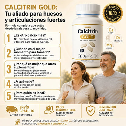 CALCITRIN GOLD 6 EN 1 🦴✨ — MOVILIDAD, HUESOS Y ARTICULACIONES EN UNA SOLA FÓRMULA 💪🔥