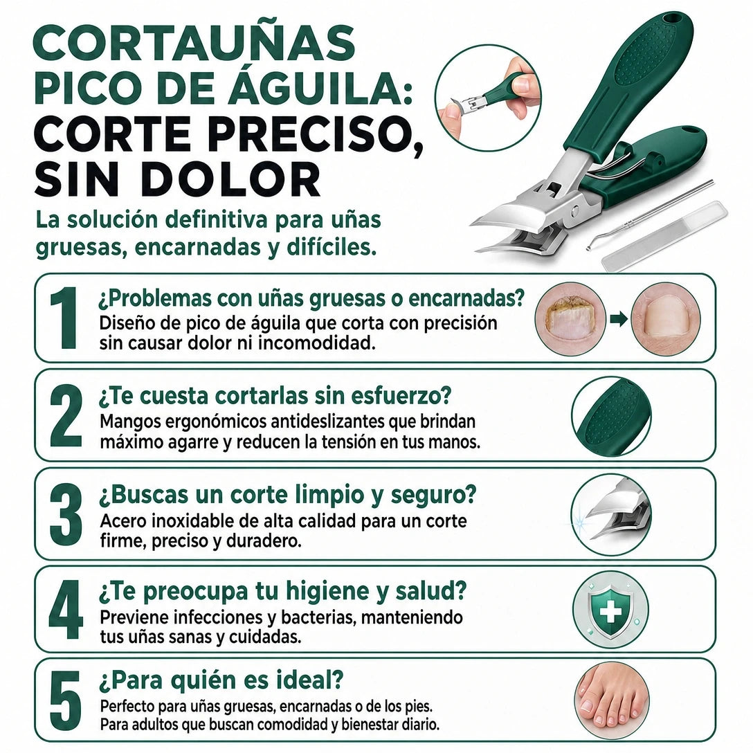 SET DE CORTA UÑAS PROFESIONAL ✨ Corte Preciso y Cuidado Completo 💅🚚 Envío Gratis