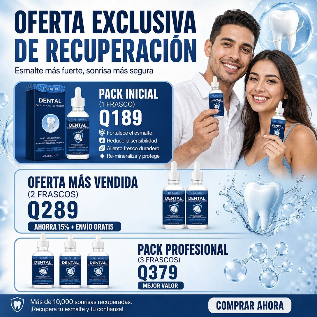 🦷 TOOTH ARMOR™ Gotas Reparadoras de Esmalte Dental | Sonrisa Fuerte y Sensible Nunca Más ✨🚚 ENVÍO GRATIS