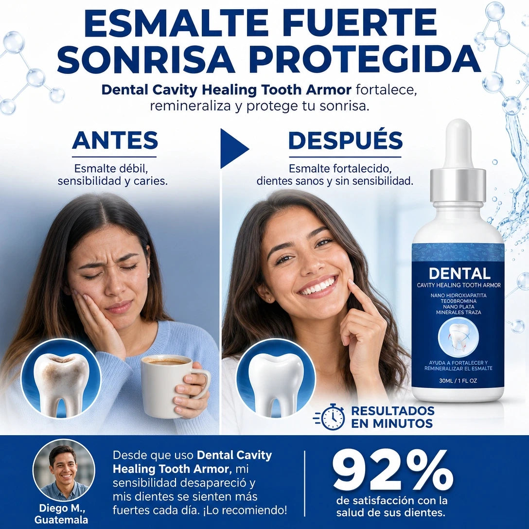 🦷 TOOTH ARMOR™ Gotas Reparadoras de Esmalte Dental | Sonrisa Fuerte y Sensible Nunca Más ✨🚚 ENVÍO GRATIS