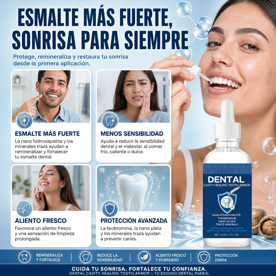 🦷 TOOTH ARMOR™ Gotas Reparadoras de Esmalte Dental | Sonrisa Fuerte y Sensible Nunca Más ✨🚚 ENVÍO GRATIS
