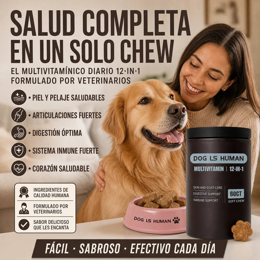 DOG IS HUMAN DAILY MULTIVITAMIN 🐶✨ Nutrición Premium 100% Human-Grade para un Perro Más Vital, Activo y Feliz — ¡Envío Gratis!