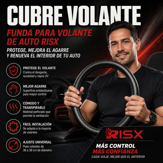 CUBRE VOLANTE PREMIUM ANTIDESLIZANTE 🚗✨ — MÁS COMODIDAD Y MEJOR AGARRE AL MANEJAR 🇬🇹🔥
