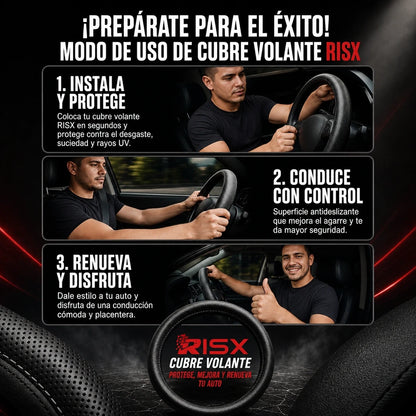 CUBRE VOLANTE PREMIUM ANTIDESLIZANTE 🚗✨ — MÁS COMODIDAD Y MEJOR AGARRE AL MANEJAR 🇬🇹🔥