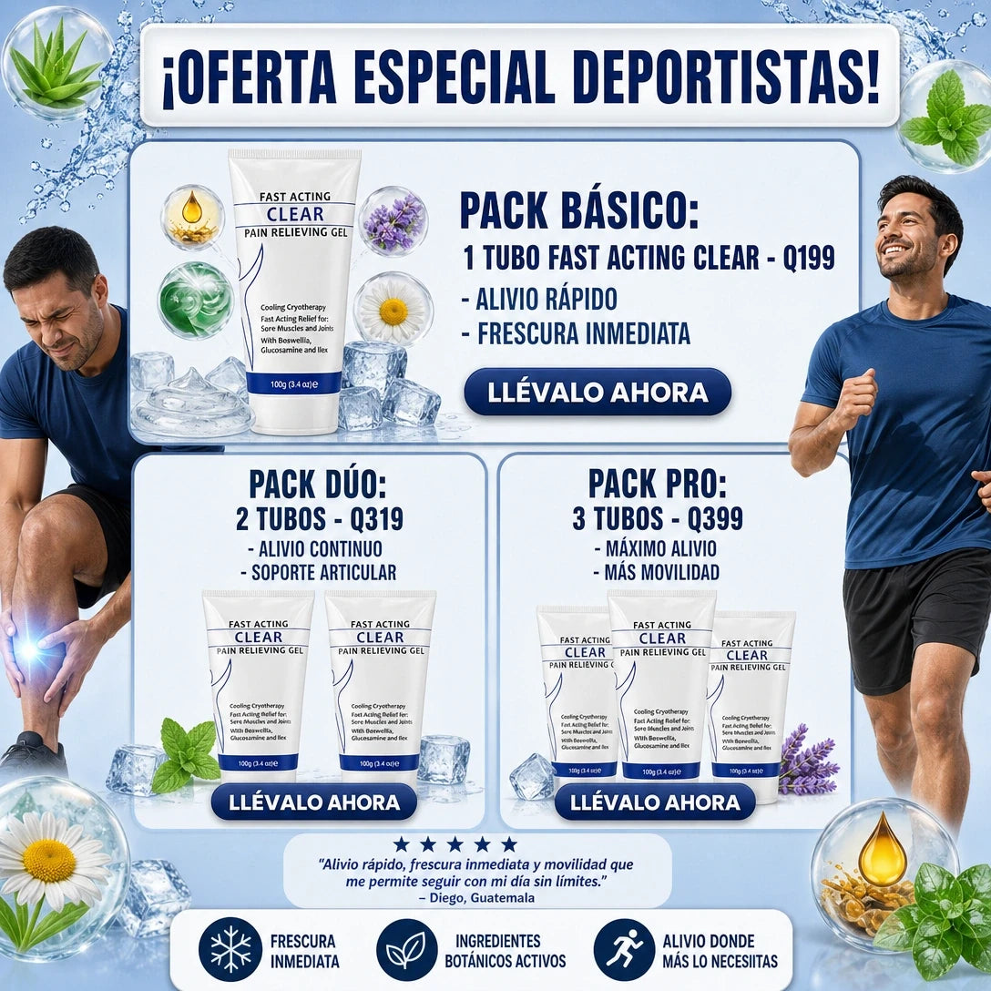 CLEARZAL GEL REFRESCANTE 100G ❄️⚡ ALIVIO Y FRESCURA PARA MÚSCULOS CANSADOS — ¡ENVÍO GRATIS!