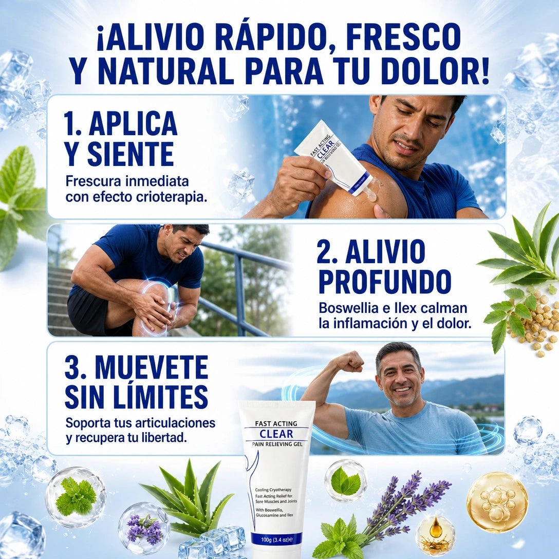 CLEARZAL GEL REFRESCANTE 100G ❄️⚡ ALIVIO Y FRESCURA PARA MÚSCULOS CANSADOS — ¡ENVÍO GRATIS!