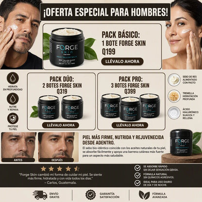 FORGE SKIN™ CREMA ANTIENVEJECIMIENTO 🧔✨ | ENVÍO GRATIS A TODO GUATEMALA