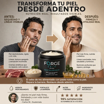 FORGE SKIN™ CREMA ANTIENVEJECIMIENTO 🧔✨ | ENVÍO GRATIS A TODO GUATEMALA