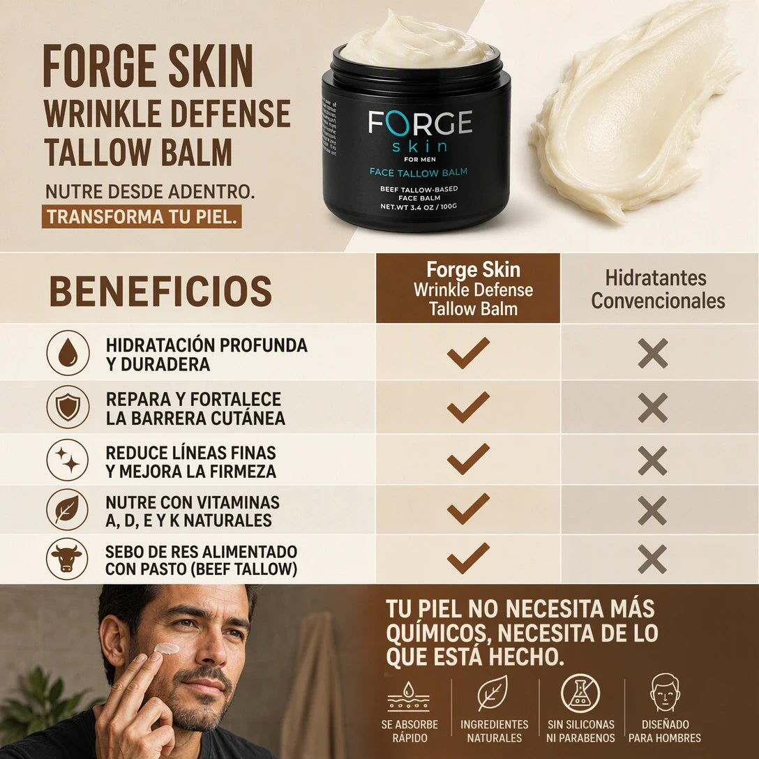 FORGE SKIN™ CREMA ANTIENVEJECIMIENTO 🧔✨ | ENVÍO GRATIS A TODO GUATEMALA