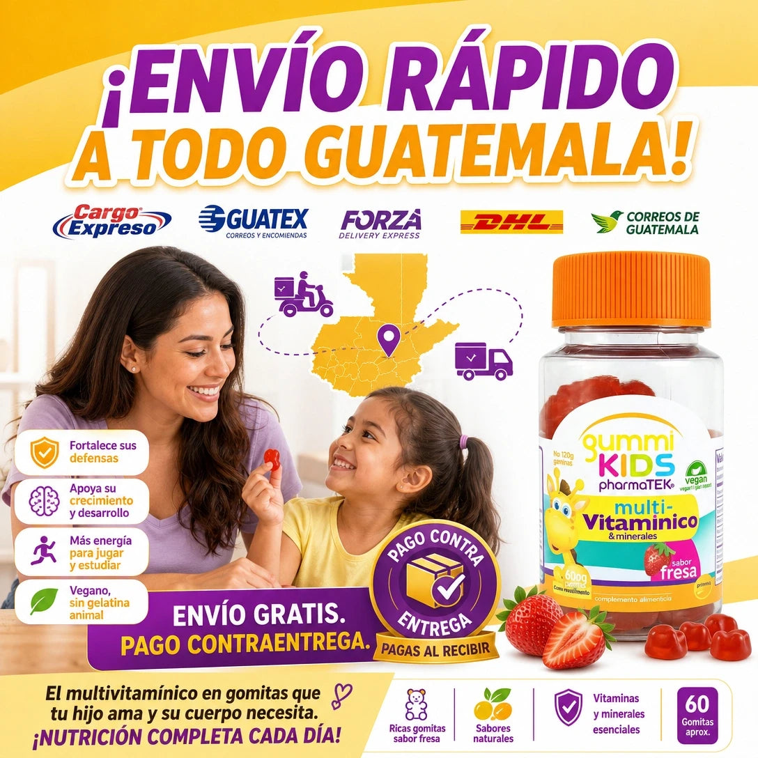 🍓 MULTIVITAMÍNICO KIDS 60 GOMITAS — NUTRICIÓN DIARIA Y SABOR A FRESA 😍✨