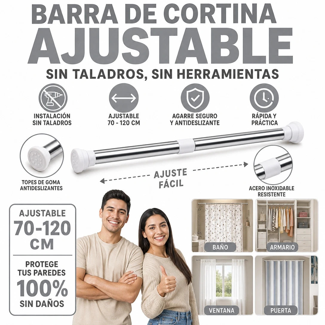 BARRA EXPANSIVA TELESCÓPICA PRO™ 🚀 | SECADO RÁPIDO + ORGANIZACIÓN PERFECTA
