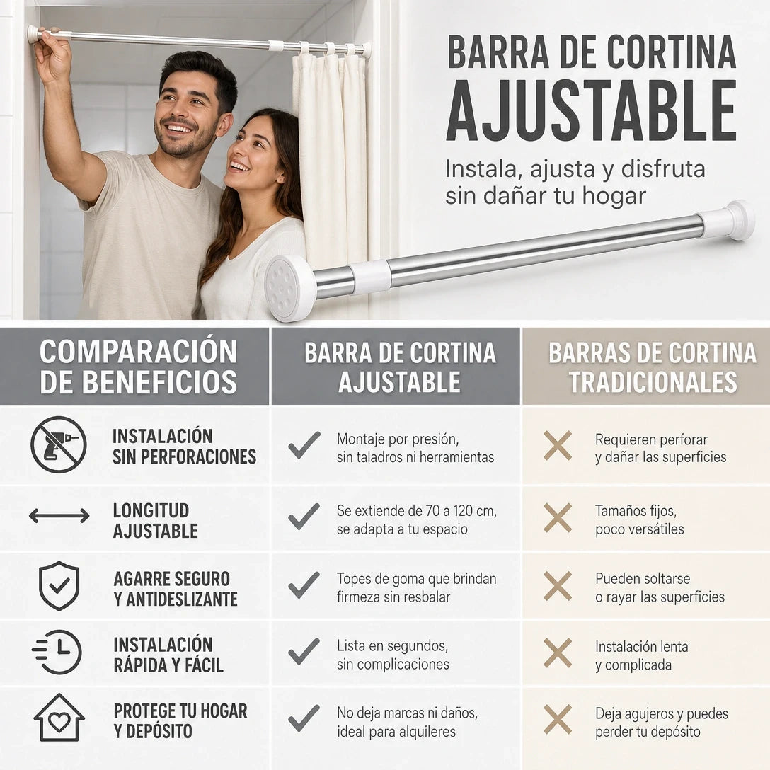 BARRA EXPANSIVA TELESCÓPICA PRO™ 🚀 | SECADO RÁPIDO + ORGANIZACIÓN PERFECTA