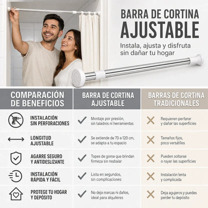 BARRA EXPANSIVA TELESCÓPICA PRO™ 🚀 | SECADO RÁPIDO + ORGANIZACIÓN PERFECTA