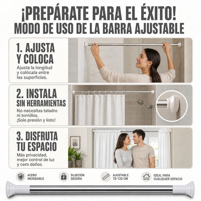 BARRA EXPANSIVA TELESCÓPICA PRO™ 🚀 | SECADO RÁPIDO + ORGANIZACIÓN PERFECTA