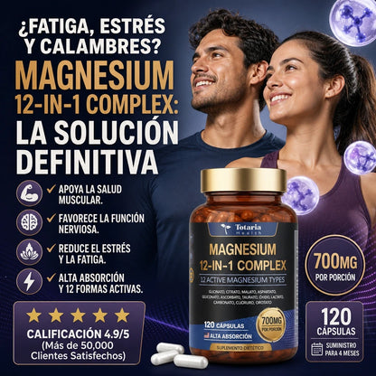 MAGNESIO TOTARIA 12 IN 1 | Energía, Descanso y Bienestar Diario 💚✨ | Envío gratis