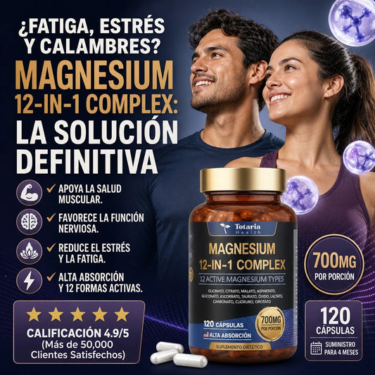 MAGNESIO TOTARIA 12 IN 1 | Energía, Descanso y Bienestar Diario 💚✨ | Envío gratis