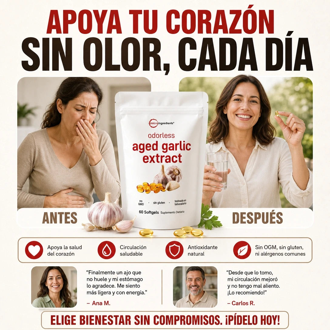 CÁPSULAS AJO ENVEJECIDO PREMIUM™ 💚 | SALUD CARDIOVASCULAR POTENCIADA