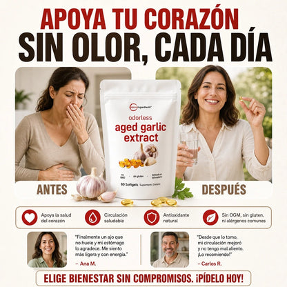 CÁPSULAS AJO ENVEJECIDO PREMIUM™ 💚 | SALUD CARDIOVASCULAR POTENCIADA