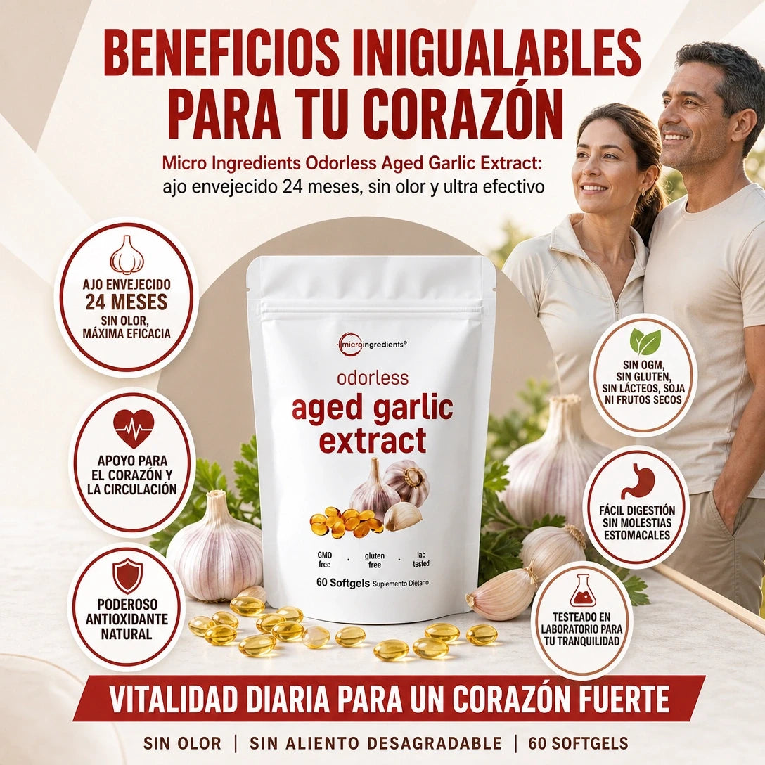 CÁPSULAS AJO ENVEJECIDO PREMIUM™ 💚 | SALUD CARDIOVASCULAR POTENCIADA
