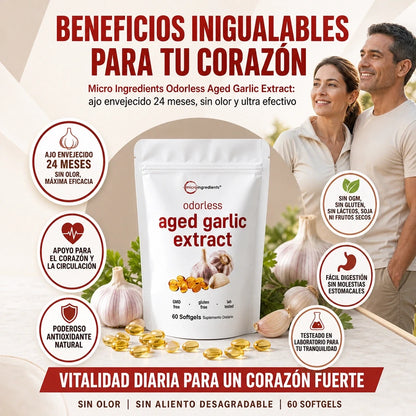 CÁPSULAS AJO ENVEJECIDO PREMIUM™ 💚 | SALUD CARDIOVASCULAR POTENCIADA