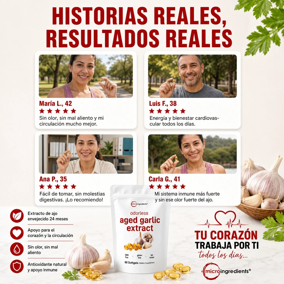CÁPSULAS AJO ENVEJECIDO PREMIUM™ 💚 | SALUD CARDIOVASCULAR POTENCIADA