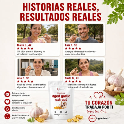 CÁPSULAS AJO ENVEJECIDO PREMIUM™ 💚 | SALUD CARDIOVASCULAR POTENCIADA