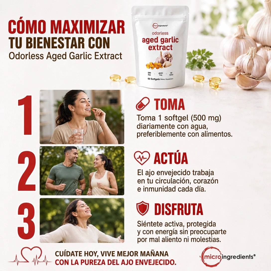 CÁPSULAS AJO ENVEJECIDO PREMIUM™ 💚 | SALUD CARDIOVASCULAR POTENCIADA