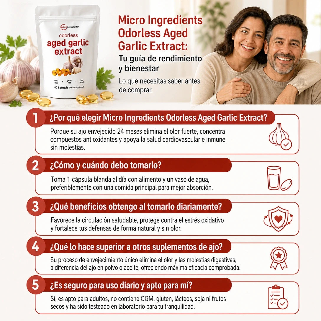 CÁPSULAS AJO ENVEJECIDO PREMIUM™ 💚 | SALUD CARDIOVASCULAR POTENCIADA