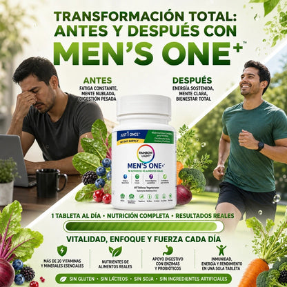 MEN’S ONE+ MULTIVITAMÍNICO COMPLETO PARA HOMBRES 💪🌿 ¡NUTRICIÓN DIARIA EN 1 TABLETA! ⚡