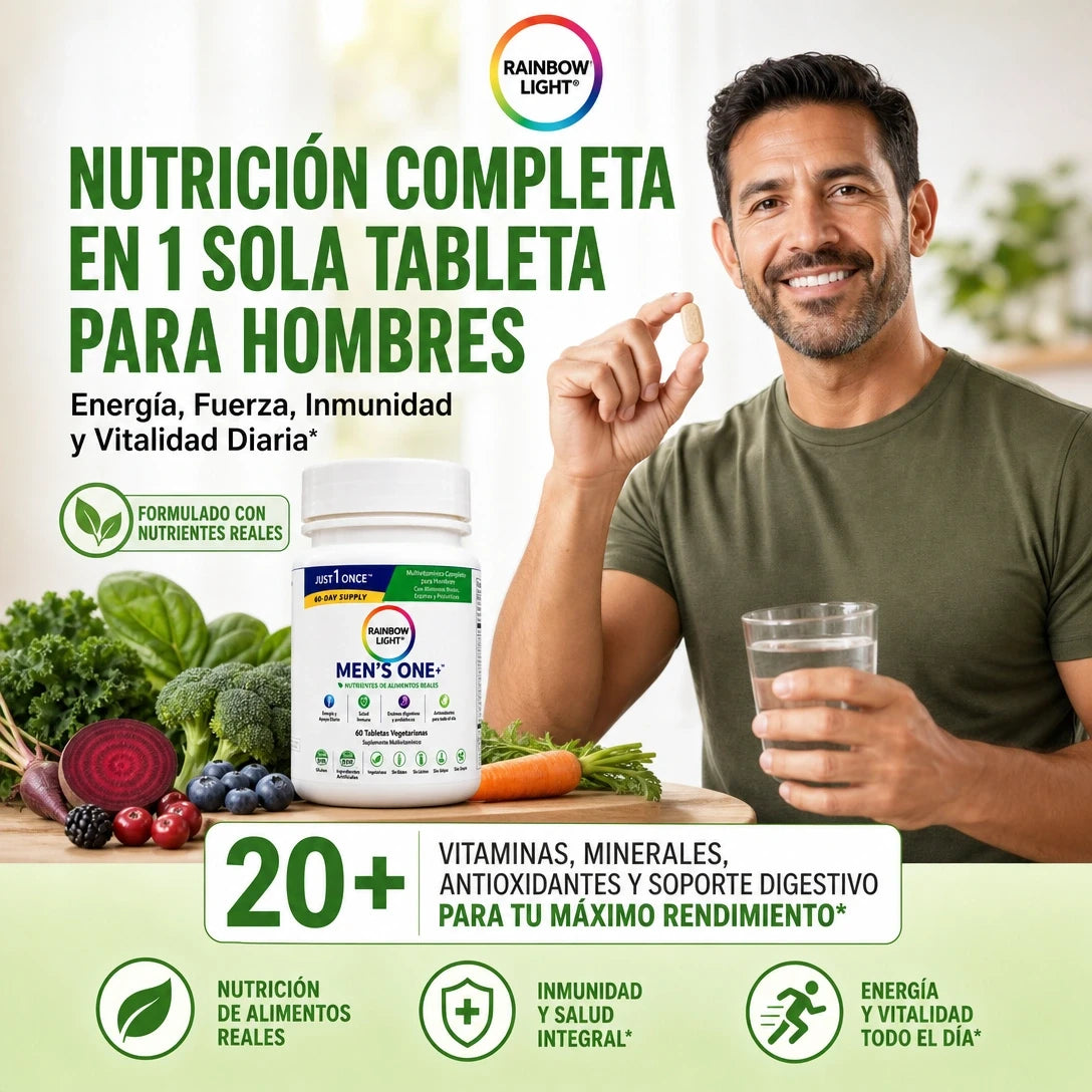MEN’S ONE+ MULTIVITAMÍNICO COMPLETO PARA HOMBRES 💪🌿 ¡NUTRICIÓN DIARIA EN 1 TABLETA! ⚡