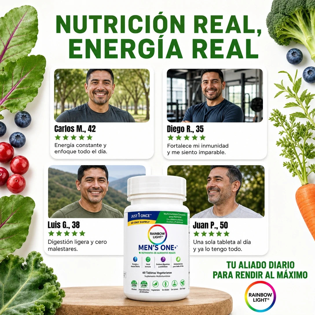 MEN’S ONE+ MULTIVITAMÍNICO COMPLETO PARA HOMBRES 💪🌿 ¡NUTRICIÓN DIARIA EN 1 TABLETA! ⚡