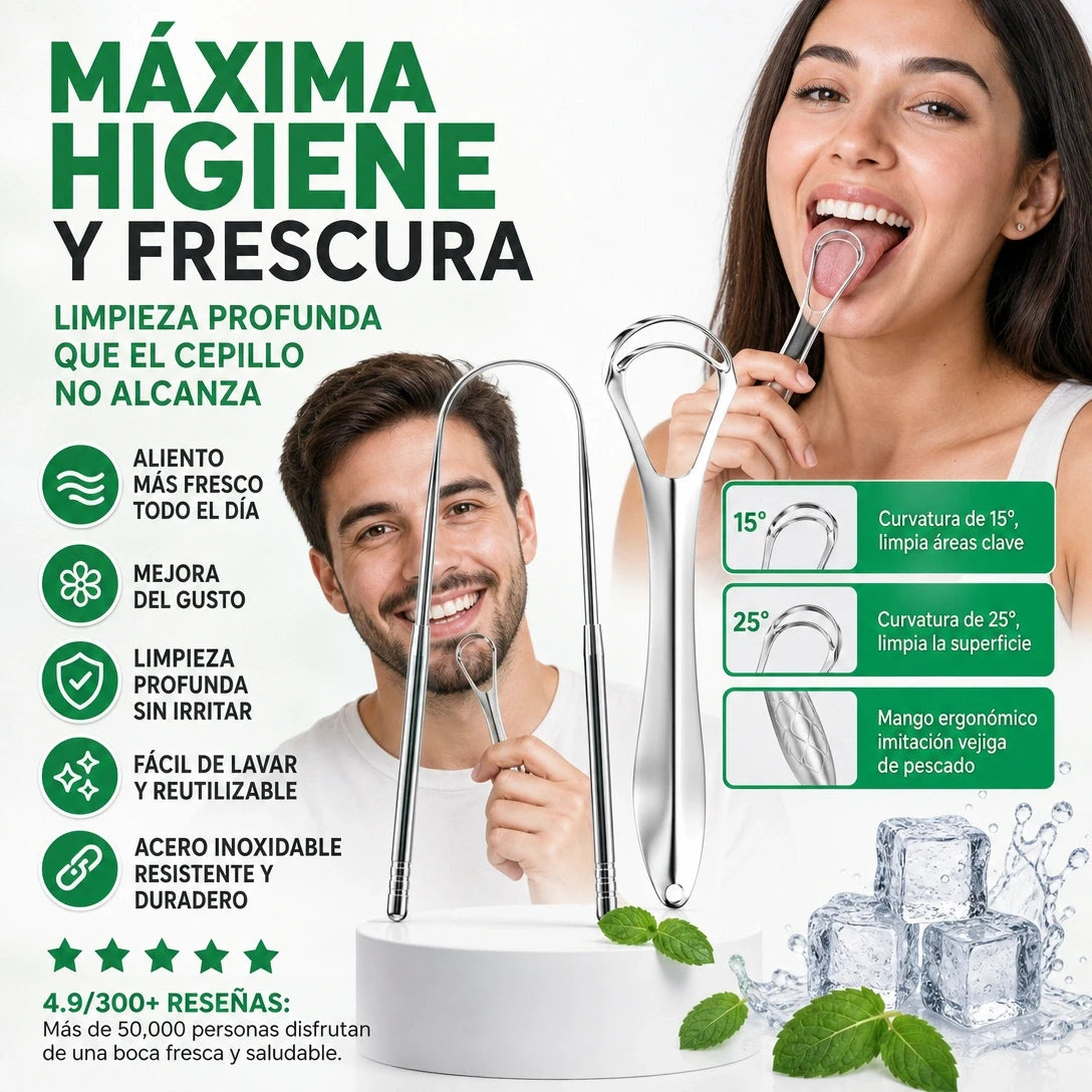 🦷 KIT LIMPIADOR LENGUA PRO™ | Respira Fresco, Sonríe Seguro | ENVÍO GRATIS A GUATEMALA