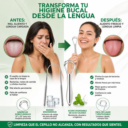 🦷 KIT LIMPIADOR LENGUA PRO™ | Respira Fresco, Sonríe Seguro | ENVÍO GRATIS A GUATEMALA