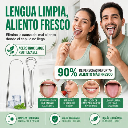 🦷 KIT LIMPIADOR LENGUA PRO™ | Respira Fresco, Sonríe Seguro | ENVÍO GRATIS A GUATEMALA