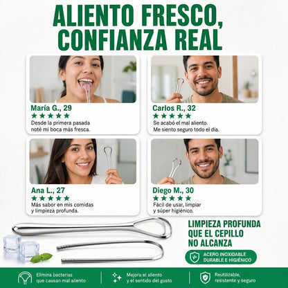 🦷 KIT LIMPIADOR LENGUA PRO™ | Respira Fresco, Sonríe Seguro | ENVÍO GRATIS A GUATEMALA