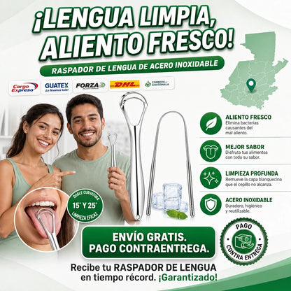 🦷 KIT LIMPIADOR LENGUA PRO™ | Respira Fresco, Sonríe Seguro | ENVÍO GRATIS A GUATEMALA