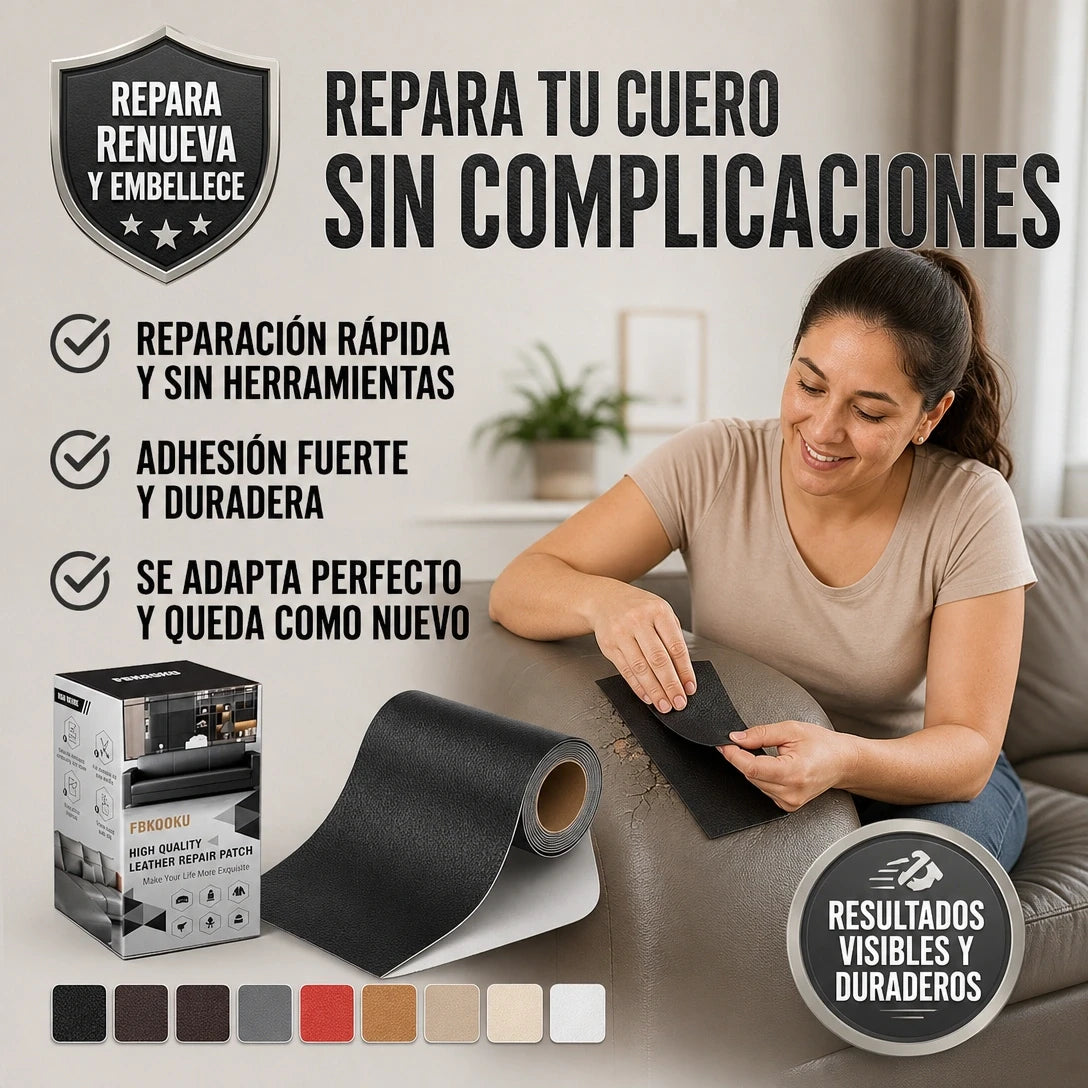 PARCHE DE CUERO REPARADOR™ 🛡️ | RESTAURA TUS PRENDAS EN SEGUNDOS